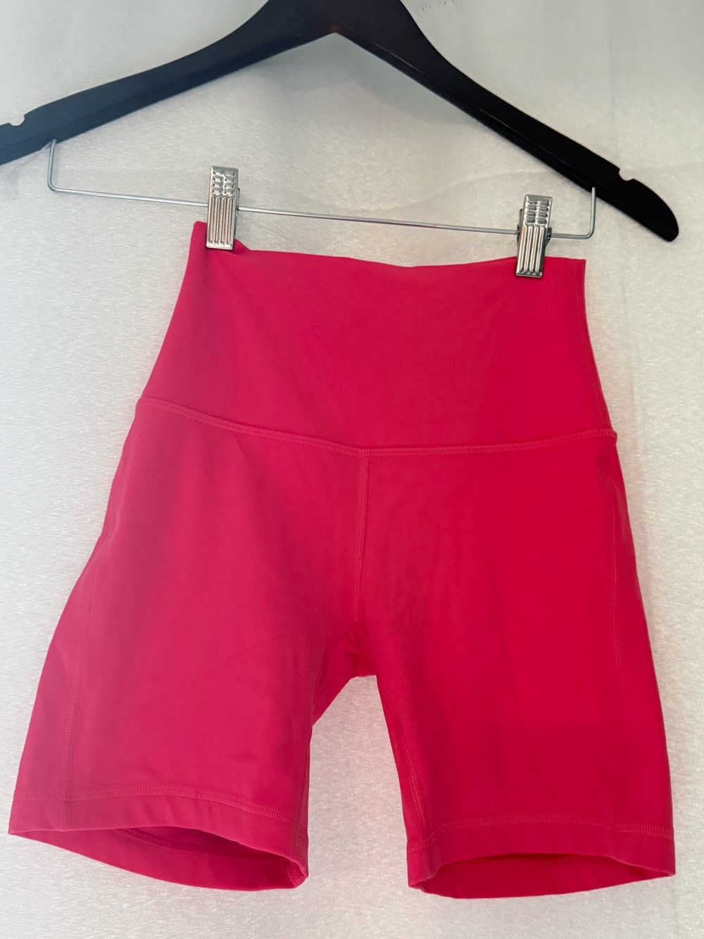 Lululemon biker shorts 5” size 2 hot pink